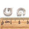 Tarnish Resistant 304 Stainless Steel Letter Charms STAS-O072-G-3