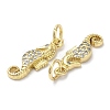 Brass Micro Pave Cubic Zirconia Pendants KK-Q775-04G-2