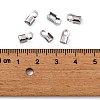 Tarnish Resistant 304 Stainless Steel Fold Over Crimp Cord Ends STAS-M009-01B-3