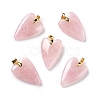 Natural Rose Quartz Pendants G-E570-01G-06-1