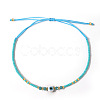 Glass Seed Beads & Resin Braided Bead Bracelets LS-TK7632-3-1