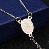 Non-Tarnish 201 Stainless Steel Rosary Bead Necklaces X-NJEW-L427-22P-4