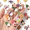 24Pcs 8 Styles Alloy Enamel Pendants ENAM-FS0002-80-3