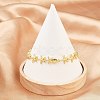 Brass Link Chain Bracelets for Women BJEW-A090-06B-G-2