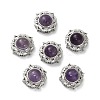 Brass Pave Natural Amethyst Multi-Strand Links KK-D366-01P-L-1