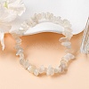 Natural White Moonstone Stretch Bracelets BJEW-JB03681-09-4