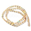 Transparent Electroplate Glass Beads Strands GLAA-Q099-J01-04-2