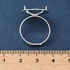 Adjustable Brass 4 Prong Ring Settings KK-K414-04A-S-3