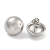 304 Stainless Steel Half Round Stud Earrings for Women EJEW-U022-03P-2