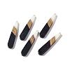 Opaque Resin & Walnut Wood Pendants RESI-M027-12D-3