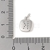 Rack Plating Brass Micro Pave CLear Cubic Zirconia Charms KK-E110-14P-K-3