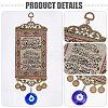 Zinc Alloy & Cloth Hanging Pendant Decorations HJEW-WH0036-21-5