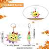 Plastic Beaded Pendant Keychain HJEW-CJC0009-01P-8