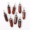 Synthetic Mahogany Obsidian Pointed Pendants G-F295-03F-3