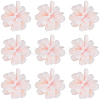 12Pcs Cloth Artificial Flower Head AJEW-SC0031-58B-1