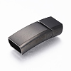 304 Stainless Steel Magnetic Clasps with Glue-in Ends X-STAS-F130-49B-1
