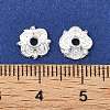 4-Petal Tibetan Style Alloy Flower Bead Caps TIBE-S222-S-RS-3