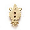 Brass Cubic Zirconia Chandelier Component Links ZIRC-F108-06G-2