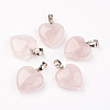 Natural Rose Quartz Pendants G-G956-B05-FF-2