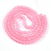 Baking Paint Imitation Jade Glass Round Bead Strands X-DGLA-Q021-6mm-03-2