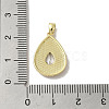 Brass Micro Pave Clear Cubic Zirconia Pendants KK-I708-02A-G-3