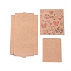 Kraft Paper Boxes and Earring Jewelry Display Cards CON-L015-B10-2