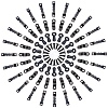 120Sets 3 Style Iron Picture Frame Turn Button AJEW-GF0004-47-1