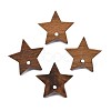 Walnut Wood Stud Earring Findings MAK-N032-050-2