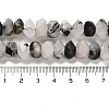 Natural Black Rutilated Quartz Beads Strands G-N327-05-01-5