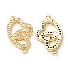 Brass Micro Pave Cubic Zirconia Connector Charms CU-CBA4579-02G-B-3
