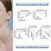 300Pcs 5 Style 304 Stainless Steel Earring Hooks STAS-BBC0004-44-2