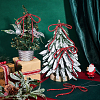 Christmas Glass Rhinestone Synthetic Rubber Bowknot Party Decoration HJEW-NB00230-4