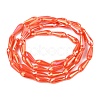 Electroplated Opaque Glass Beads Strands EGLA-L015-FR-B-01-M-2