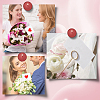 40Pcs Ring Shaped Steel Wire Name Card Clip Holder AJEW-CN0006-50-5