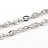 Tarnish Resistant 304 Stainless Steel Cable Chains CHS-L001-57-1mm-1