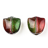 Two Tone Spray Painted Transparent Glass Beads GLAA-T022-26-B01-2