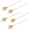 GOMAKERER 10Pcs Brass Flower Shape Head Pins KK-GO0001-49-1