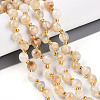 Natural Citrine(Heated) Beads Strands G-T141-47-1