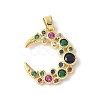 Brass Micro Pave Cubic Zirconia Pendants LS-KK-K403-02G-01-1