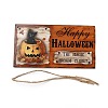 Halloween Wooden Door Hanging Welcome Sign Board HJEW-Z002-02C-2