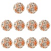10Pcs Brass Beads RB-YW0001-19RG-1