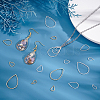 90Pcs 12 Style Teardrop Brass Linking Rings KK-PH0009-91-5
