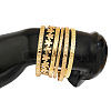 6Pcs 6 Styles Iron Cuff Bangles for Women WG7A492-01-4