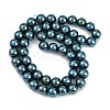 Electroplated Synthetic Magnetic Hematite Beads Strands G-G174-L01-3