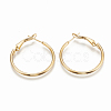 304 Stainless Steel Hoop Earrings X-STAS-S078-08-40mm-1