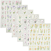 6 Sheets 6 Styles Tulip Pattern Self Adhesive PET Nail Art Stickers Decals MRMJ-SP0001-20-1