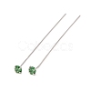 Brass Micro Pave Cubic Zirconia Stud Earring Findings CU-CBA4618-01P-05-1
