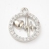 Brass Micro Pave Cubic Zirconia Pendants KK-Q772-02P-1