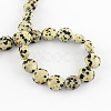 Natural Dalmation Jasper Bead Strands X-G-R189-14-2