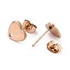 Ion Plating(IP) 304 Stainless Steel Stud Earring Findings STAS-I183-07A-07RG-3